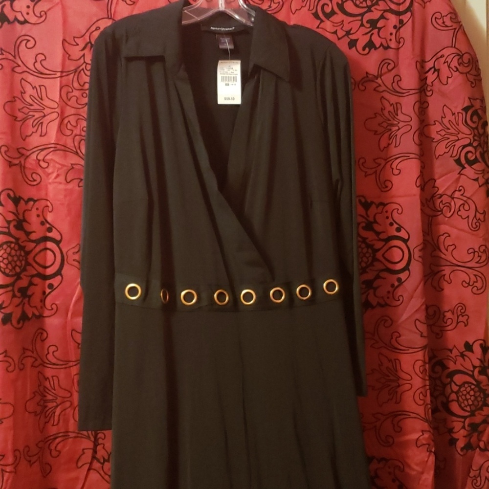Black  Dress with Grommets Waist